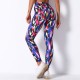 INS cross -border digital printed air -breathable floral yoga pants female high -waisted high elastic sports running fitness pants yj970