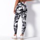 INS cross -border digital printed air -breathable floral yoga pants female high -waisted high elastic sports running fitness pants yj970