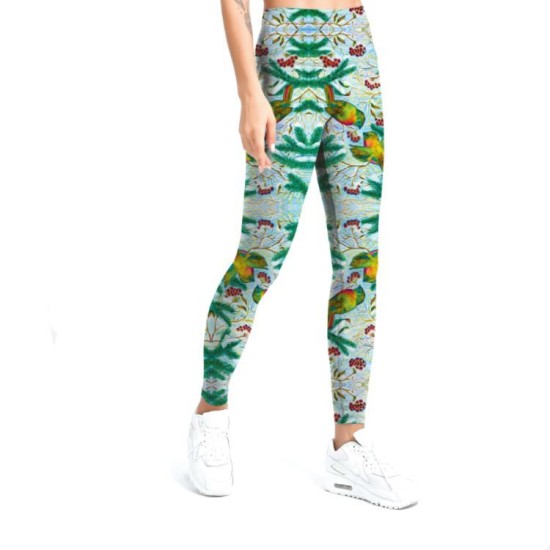 2022 new ladies printed trousers multi -color fashion high waist -wear leggings yj365