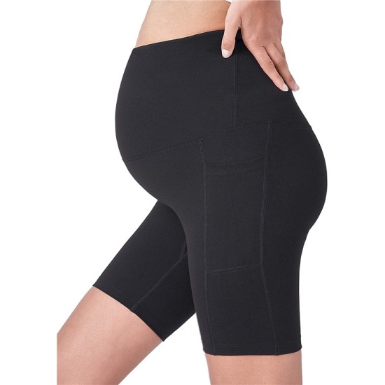 Amazon European and American new pregnant women sports lifting buttocks yoga pants fitness running shorts belly support yj576