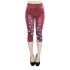 SpeedSmocks new European and American trend imitation denim printed yoga cropped pants small feet pants yj083