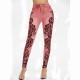 New women's digital printing European and American sports yoga pants imitation denim wholesale yj2525