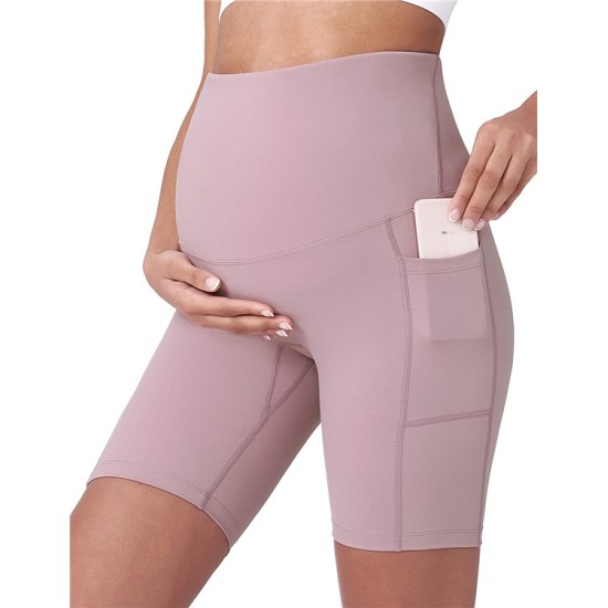 Amazon European and American new pregnant women sports lifting buttocks yoga pants fitness running shorts belly support yj576