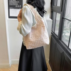 Leisure wild simple shoulder bag female summer new fashion oblique cross -handed babes lace wild tot bag