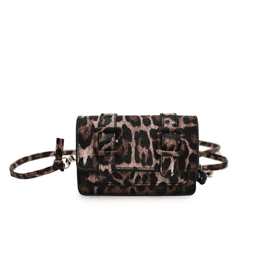 Niche design temperament leopard print bag female 2024 new autumn and winter retro high -end mini -shoulder bag small bag