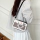 Korean retro, simple double -layer shoulder bag casual personality creative and strange camera crossbody bag trendy contrasting female bag