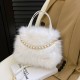 2024 autumn and winter new Korean plush bag high -value messenger bag large capacity, simple versatile qi hair bag