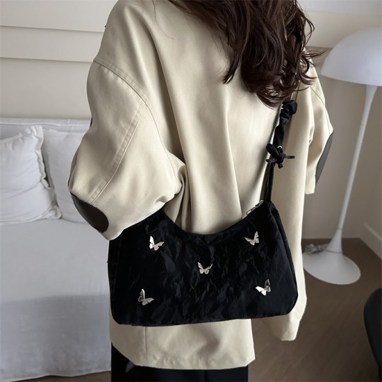 Korean version of the design sense ins Voly pumping rope fold clouds, underarm bags, fashion versatile shoulder crossbody bag foreign trade