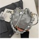 2024 new fashion personalized shoulder bag aesthetic large capacity casual barrel bag incense wind wind chain oblique crossbag