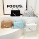 Women's Lingge Embroidered Line Bag 2024 New Shoulder Cross -Wore Bag text Feelings this year popular handbag small square bag