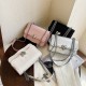 2024 Summer new fashion ladies shoulder bag design feel versatile chain bar crossbody bag casual love small square bag