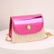 Switching grass editor mini bag female 2024 new trendy fashion woven bag shoulder mesenap -party inspiration