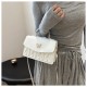 Pure -colored diamond handbag 2024 new retro fashion crossbody bag simplicity, casual foreign gas shoulder small bag