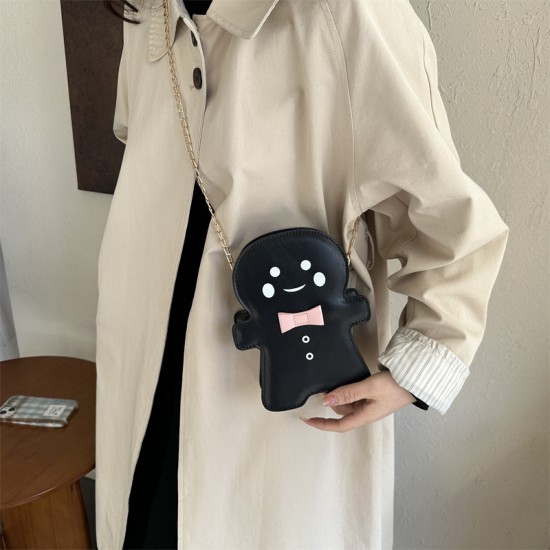 The new creative cartoon small backpack Korean minimalist and fashionable texture cute snowman bag casual trend and diligent bag