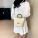 Weaving fashion retro bucket bag summer new versatile ins crossbody bag casual Korean version of foreign female shoulder bag