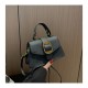 2024 new solid color truck buckle handbag French simple retro shoulder mesengers bag female one piece