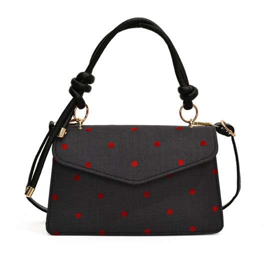 Autumn new women's bags are simple and simple, casual print love foreign style trendy shoulder -shoulder messenger handbags