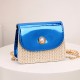 Switching grass editor mini bag female 2024 new trendy fashion woven bag shoulder mesenap -party inspiration