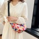 Canvas summer bag female 2024 new cartoon dumpling bag, crow crow small square bag, simple shoulder mesengers