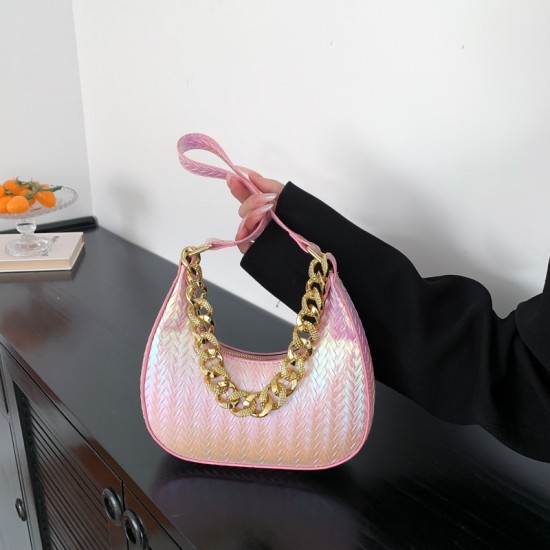 Summer trend new underarm bag retro fashion minimalist shoulder bag chain, personality gradient color handbody bag