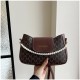 Summer beautiful trend Simple shoulder bag fashion niche design messenger bag wild bump color pearl chain women's bag