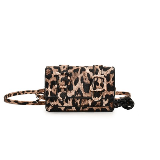 Niche design temperament leopard print bag female 2024 new autumn and winter retro high -end mini -shoulder bag small bag