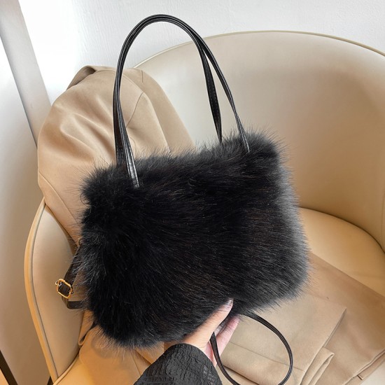 2024 autumn and winter new fluffy handbags, fashionable texture, Mao Mao Xiaobu niche ladies messenger bag