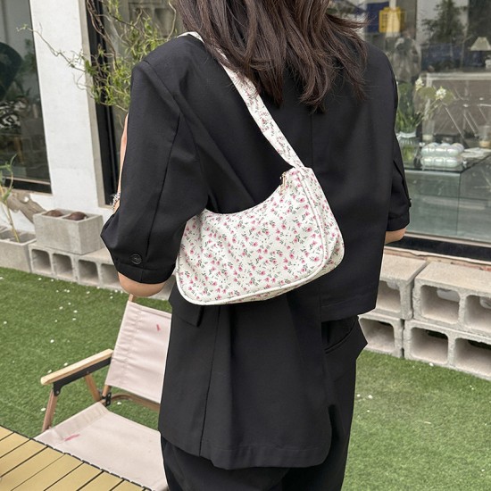 Simple nylon bag female 2024 summer new trendy fashion Korean version of shoulder bag literary girl student underarm bag