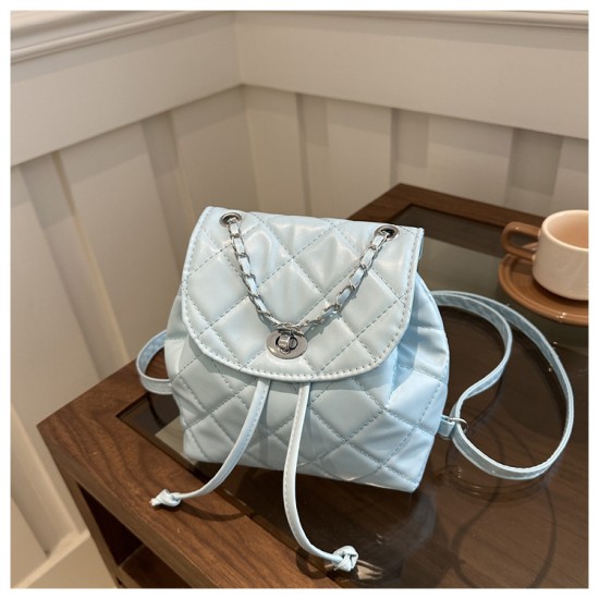 Korean version of casual rhombus chain handbags shoulder bag summer new foreign qi oblique cross -shoulder rhombus chain backpack