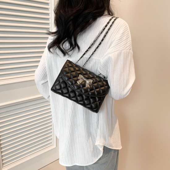 Korean Bow Design Shoulder Bags Advanced Symptoms, Simple Chain Female Bag Sweet Lauret Cingering Bags Handbag