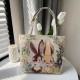 2024 new handbag female bag Mommy Sanbian bag mobile phone coin purse double -sided embroidered canvas bag girl