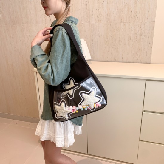 Nar underarm bag 2024 new trendy shoulder bag large -capacity personality star sailing bag versatile diligent oblique crossbag