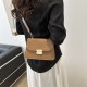 New trendy fashion versatile shoulder bag Simple retro lock crossbody bag Fashion Advanced quality niche square bag