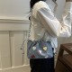 Pumping fold bucket bag female 2024 new Korean version of fashionable shoulder bag simple contrasting love chain messenger bag