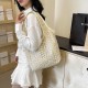 Leisure wild simple shoulder bag female summer new fashion oblique cross -handed babes lace wild tot bag