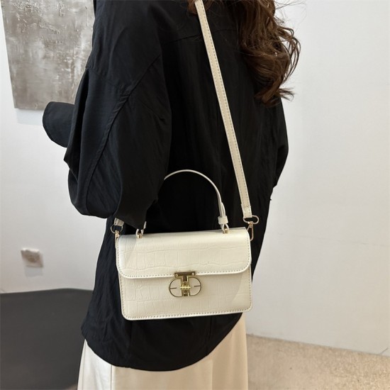 Niche design handbag female 2024 new trend simple small square bag high -level sense of fashionable shoulder mesengers