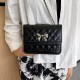 Bag female 2024 new fashion diamond square bag simple versatile messenger bag high -level niche chain bag