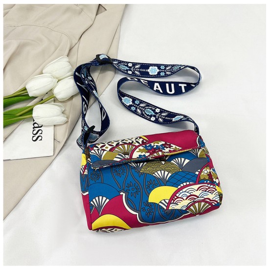 Summer new specialty women's bag ethnic wind printed canvas bag Chinese wind light to cross cross -body casual fashion cloth bag