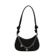 Summer fashion handbian shoulder bag female beautiful casual niche design crossbody bag new metal chain new moon bag