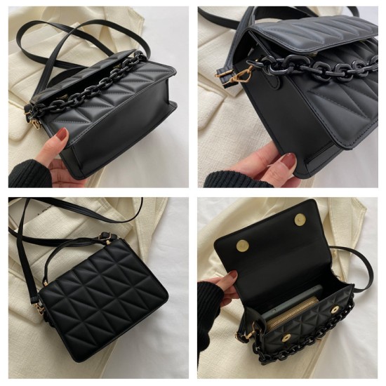 Aesthetic Western Simple Small Bag 2024 New Fashion Pure Color Women's Trend Shoulder Cross -Body Bag Cross -border Women's Bags