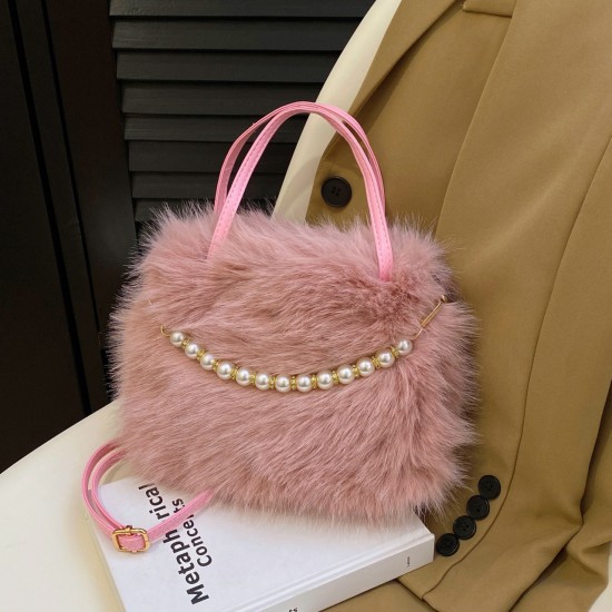 2024 autumn and winter new Korean plush bag high -value messenger bag large capacity, simple versatile qi hair bag