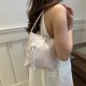 Summer fashion silk shoulder bag women's bag 2024 new trend design bucket bag fashion armpit messenger bag