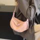 Large -capacity bag Female summer new crescent texture, shoulder bag simple solid color oblique cross -bag commute dumpling bag