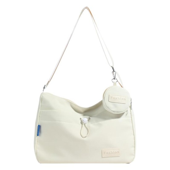 Ins wind niche wild girl shoulder mesengers, Japanese students simple solid color sports leisure and commute bag