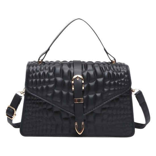 Advanced texture crocodile pattern bag female 2024 new solid color fashion hand lifts shoulder messenger small square bag foreign trade