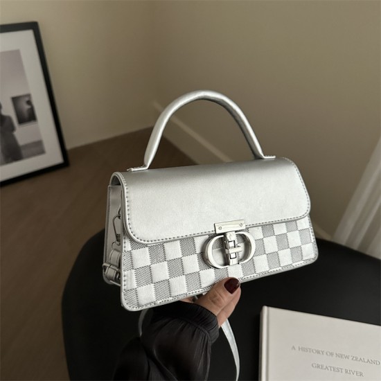 2024 autumn new trendy personality handbag Korean version of the simple, beautiful casual shoulder glyphbing foreign trade