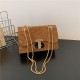 Fashion temperament versatile oblique cross -shoulder bag 2024 summer new niche square bag texture commute solid color women's bag