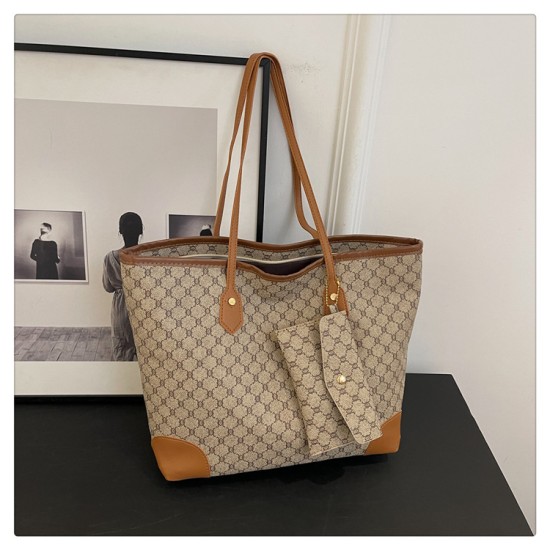 Retro Shoulder Tot Women 2024 new fashion handbag Simple large -capacity sub -mother bag niche women's bag