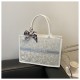 Advanced high -level large -capacity bag female 2024 new fashion embroidery shoulder shoulder armpit women's bag commute casual tote bag