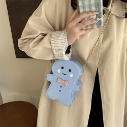 The new creative cartoon small backpack Korean minimalist and fashionable texture cute snowman bag casual trend and diligent bag